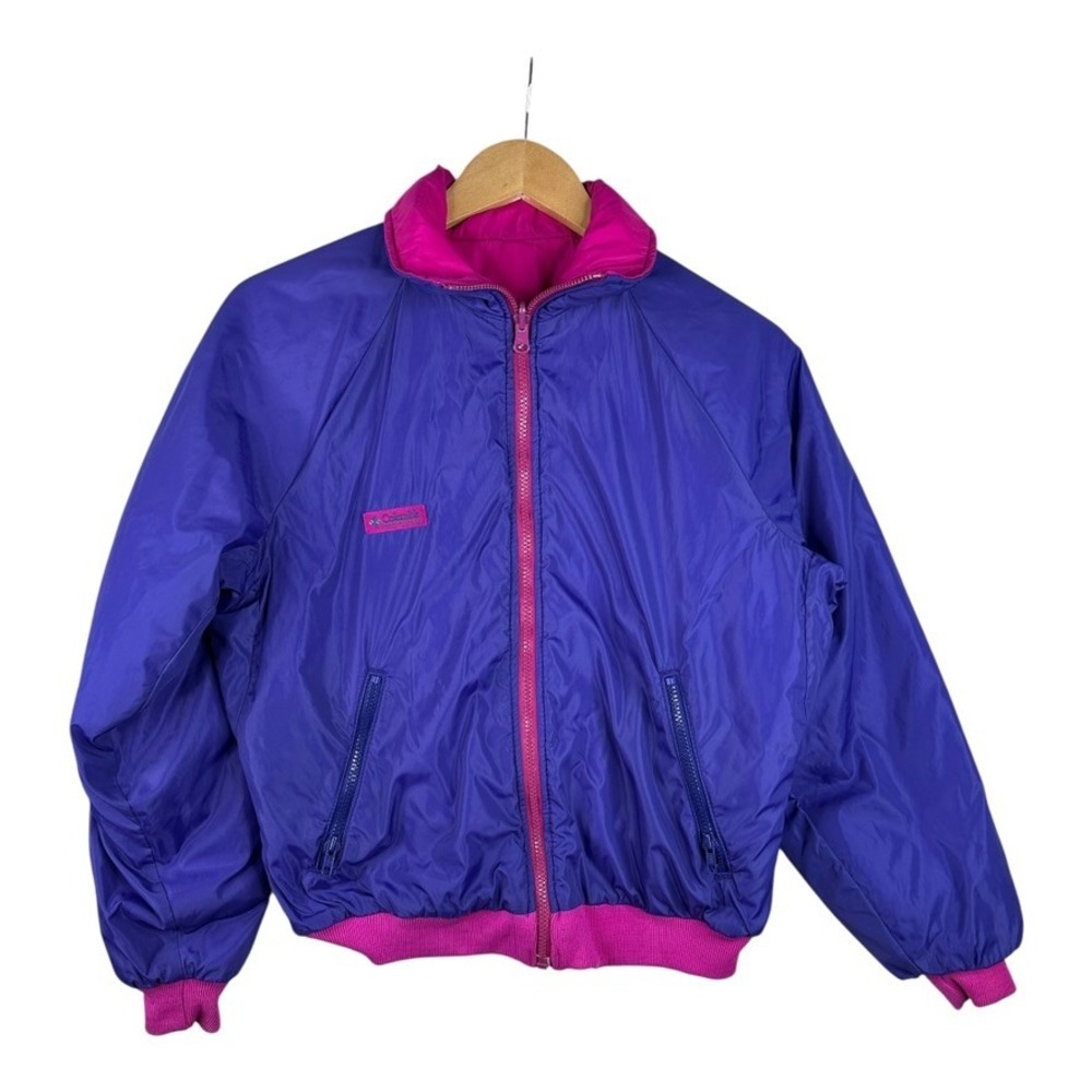 Columbia Girls‎ Reversible Full Zip Jacket size Large Purple/Pink
